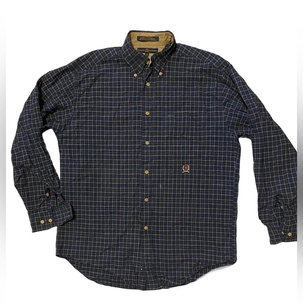 Tommy Hilfiger men’s Plaid Shirt size M 100% Cotton